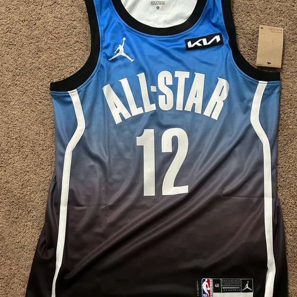 Jordan Shirts Mens Ja Morant Jordan Brand Blue 223 Nba Allstar Game
